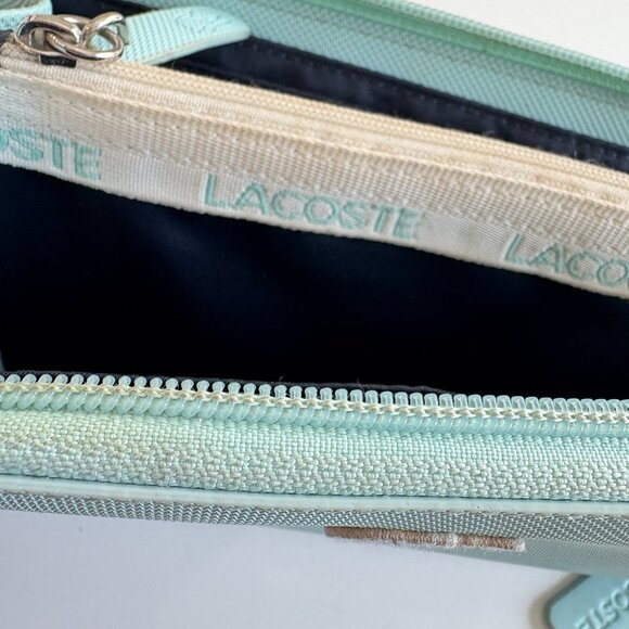 Lacoste Womens Large L.12.12 Concept Billfold Wallet Light Turquoise Blue - Picture 7 of 10
